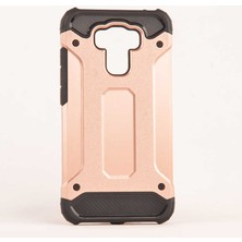 Kilifone - Asus Zenfone 3 Max ZC553KL Uyumlu - Kılıf Çift Katman Koruyucu Crash Military Tank Kılıf - Rose Gold