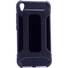 Kilifone - Asus Zenfone Live ZB501KL Uyumlu - Kılıf Çift Katman Koruyucu Crash Military Tank Kılıf - Siyah