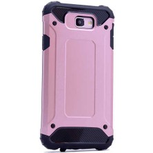 Kilifone - Samsung Galaxy J5 Prime Uyumlu - Kılıf Çift Katman Koruyucu Crash Military Tank Kılıf - Rose Gold