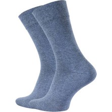 Meristanbul Business Çorap, 43-46, Yumuşak Pamuk Karışımlı, Açık Mavi