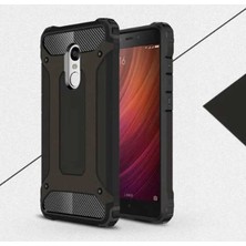 Kilifone - Xiaomi Redmi Note 4x Uyumlu - Kılıf Çift Katman Koruyucu Crash Military Tank Kılıf - Siyah