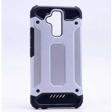 Kilifone - Asus Zenfone 3 Max ZC520TL Uyumlu - Kılıf Çift Katman Koruyucu Crash Military Tank Kılıf - Gri