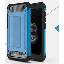 Kilifone - Xiaomi Redmi 5A Uyumlu - Kılıf Çift Katman Koruyucu Crash Military Tank Kılıf - Mavi