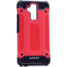 Kilifone - Asus Zenfone 3 Max ZC520TL Uyumlu - Kılıf Çift Katman Koruyucu Crash Military Tank Kılıf - Kırmızı