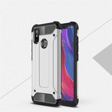 Kilifone - Xiaomi Mi 8 Uyumlu - Kılıf Çift Katman Koruyucu Crash Military Tank Kılıf - Gri