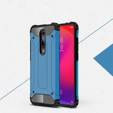 Kilifone - One Plus 7 Pro Uyumlu - Kılıf Çift Katman Koruyucu Crash Military Tank Kılıf - Mavi