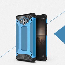 Kilifone - Huawei Mate 10 Uyumlu - Kılıf Çift Katman Koruyucu Crash Military Tank Kılıf - Mavi