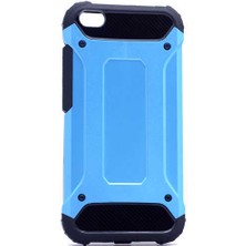 Kilifone - Xiaomi Mi 5 Uyumlu - Kılıf Çift Katman Koruyucu Crash Military Tank Kılıf - Mavi