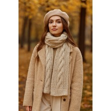 Neşeli Butik Kadın Kışlık Kalın Dokulu Örme Atkı NBAKS050