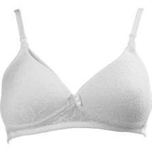 Sema Baby Dantelli Emzirme Sütyen Beyaz 85 Beden