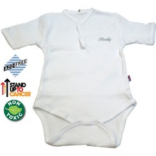 Sema Baby Yarım Kol Kaşkorse Badi (Body) - Beyaz  6-12 Ay