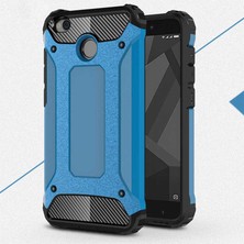 Kilifone - Xiaomi Redmi 4 / Redmi 4x Uyumlu - Kılıf Çift Katman Koruyucu Crash Military Tank Kılıf - Mavi