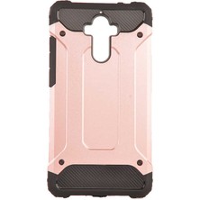 Kilifone - Huawei Mate 9 Uyumlu - Kılıf Çift Katman Koruyucu Crash Military Tank Kılıf - Rose Gold