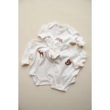 Oh la la Koala For Little Ones 3'lü Forest Serisi Uzun Kollu Çıt Çıtlı Body Zıbın Model 10