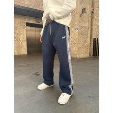 Sw Baskılı Baggy Yan Şerit Detaylı 3 Iplik Şardonlu Eşofman Altı K1038BE