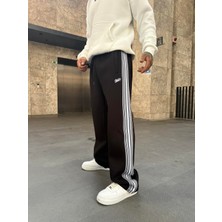 Sw Baskılı Baggy Yan Şerit Detaylı 3 Iplik Şardonlu Eşofman Altı K1038BE