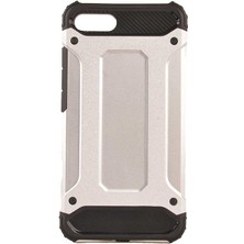 Kilifone - Asus Zenfone 4 Max ZC554KL Uyumlu - Kılıf Çift Katman Koruyucu Crash Military Tank Kılıf - Gri