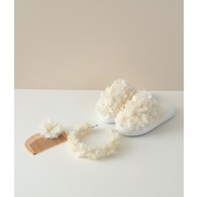 Adnovasam Lohusa Terlik Seti Terlik-Tarak-Taç-Seti-Kremçiçekli (KALIBI DAR 1 NUMARA BÜYÜK TERCİH EDİNİZ)