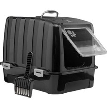 Feyza Design Xl Kapalı Kedi Tuvaleti 52X37,5X40, Kürek ve Filtre Hediyeli