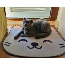 Feyza Design Kedi Tuvalet ve Mama Önü Paspası, Desenli, 50X60, Temiz ve Şık Tasarım