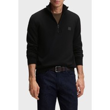 Boss Pamuk ve Kaşmir Karışımlı Regular Fit Dik Yaka Kazak Erkek Kazak 50527585 001