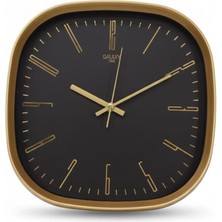 Galaxy Premium Serisi Abs Kasa Duvar Saati Oval 30 cm Gold-Siyah Klasik Kadran