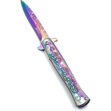 Nokta Outdoor Kamp Outdoor Mtech Gül Desenli Çakı 22,5 cm Paslanmaz Çelik Sap Özelliği ile Hafif 152 gr
