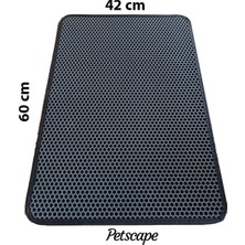 Feyza Design Pratik Elektrikli Kedi Tuvalet Paspası 60X42CM, Gri, Sert Plastik
