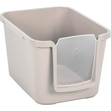 Feyza Design Genis ve Şık Yarı Kapalı Kedi Tuvaleti, 64X49X40 Cm, Rahat Kullanım