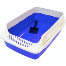 Feyza Design Büyük Boy Açık Kedi Tuvaleti 64X45X25CM, Kürek Hediyeli