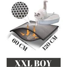 Feyza Design Yıkanabilir Kedi Tuvalet Paspası 60X120 Cm, Elekli, Silinebilir, Günlük Konfor