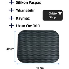 Feyza Design Renkli Kaymaz Silikon Kedi Tuvalet Paspası, Konfor ve Temizlik Için Ideal