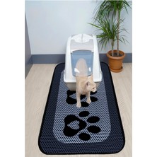 Feyza Design 60X120 Pati Desenli Xxl Kedi Tuvalet Önü Paspası, Elekli ve Dayanıklı