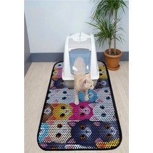 Feyza Design Yüksek Kaliteli Kedi Kumu Paspası, Desenli ve Geniş 60X120 cm