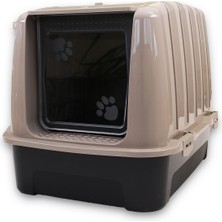 Feyza Design Şık ve Fonksiyonel Kapalı Kedi Tuvaleti, Filtreli, Kürek Hediyeli, 52X37,5X39 cm