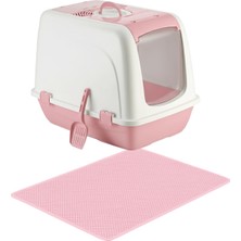 Feyza Design Büyük Boy Kedi Tuvaleti Xxl 52X66X46CM, Elekli ve Paspas Hediyeli