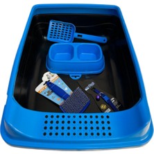 Feyza Design Renkli 5 Parça Elektrikli Açık Kedi Tuvalet Seti