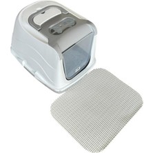 Feyza Design Mio Lüx Kapalı Kedi Tuvaleti ve Silikon Paspas Seti