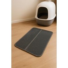 Feyza Design Siyah Elekli Kedi Tuvaleti Paspası, 60X40CM, Kum Toplayıcı