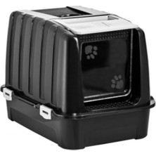 Feyza Design Büyük Boy Kapalı Kedi Tuvaleti, Koku Filtreli ve Kum Kürekli, 38X39X52 cm