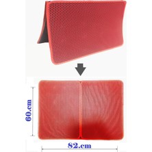 Feyza Design Katlanabilir Kedi Tuvalet Paspası, Büyük Boy, 82X60 Cm, Kırmızı