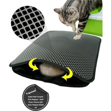 Feyza Design Çift Katlı Kedi Tuvalet Paspası 40X60 Cm, Kedi Kumu Tutucu ve Koruyucu