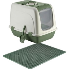 Feyza Design Büyük Boy Kedi Tuvaleti Xxl 52X66X46CM, Elekli ve Paspas Hediyeli