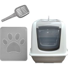 Feyza Design Kedi Tuvalet Seti Xl, Kapalı, Paspas ve Kürek ile Tam Paket