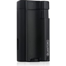 Quantum Quantoro MGM04-2 Delicili Çift Jet Alev E-Black Çakmak
