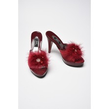 Miss Ayza G&c 145 Taş Tüylü Platform Gelin Terliği