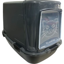 Feyza Design Yüksek Kapasiteli Geniş Kedi Tuvaleti, Konfor ve Hijyen Için Tasarlandı