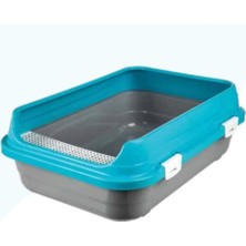 Feyza Design Büyük Boy Açık Kedi Tuvalet Kabı 45X65X25 Cm, Havalı ve Şık Tasarım