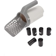 Feyza Design Yenilikçi Kedi Kumu Küreği ve 4'lü Kaka Poşeti Seti