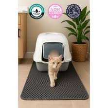 Feyza Design 60X90 cm Füme Kedi Tuvaleti Önü Paspası, Şık ve Pratik Kullanım
